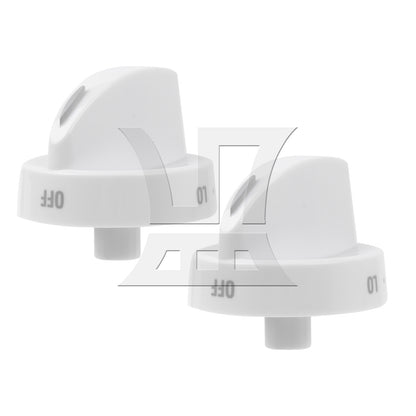 BQLZR 2Pieces Burner Surface Knob Replacement for AP4327159 0.24 x 0.22 Inch White