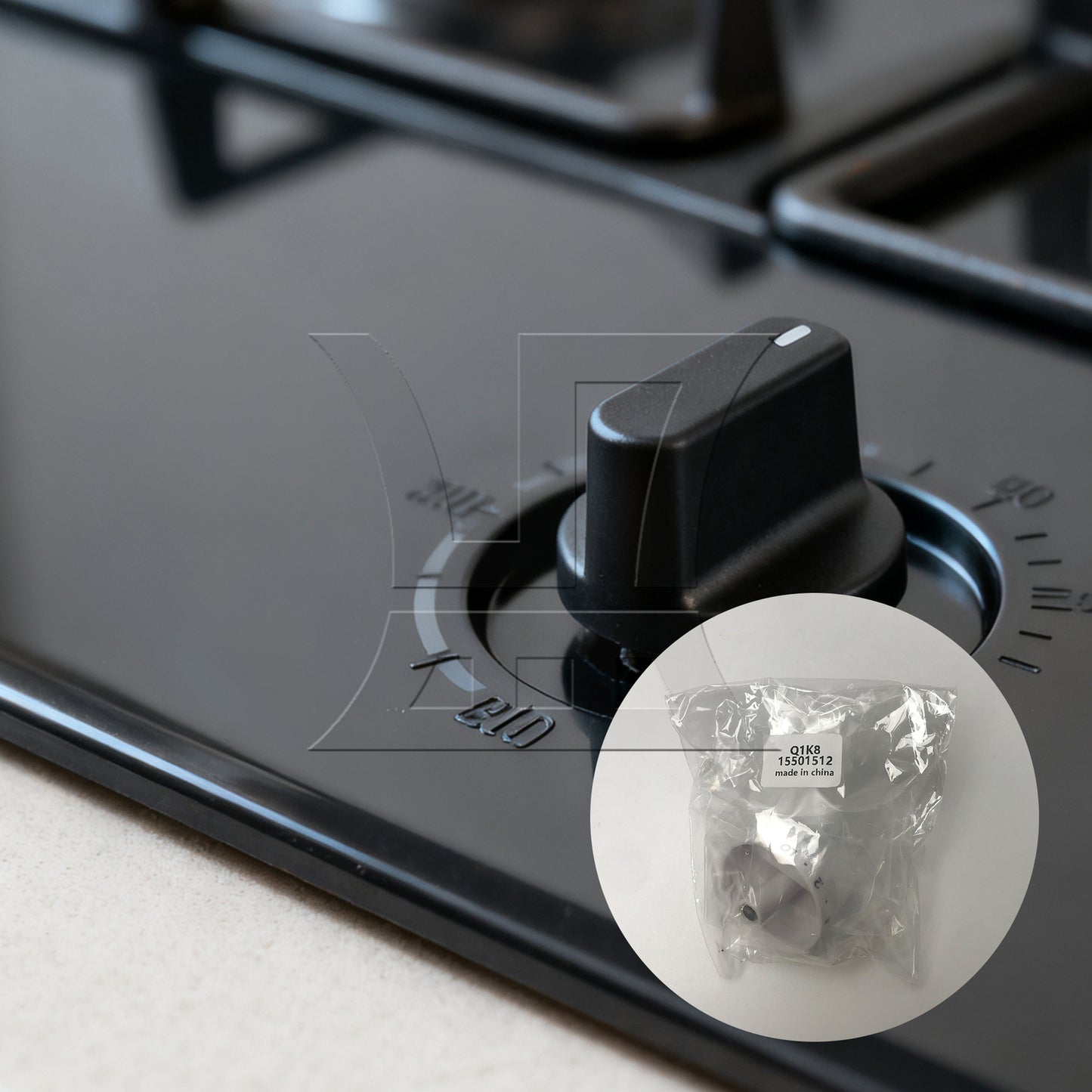 BQLZR 2Pieces Burner Surface Knob Replacement for AP4327159 0.24 x 0.22 Inch White