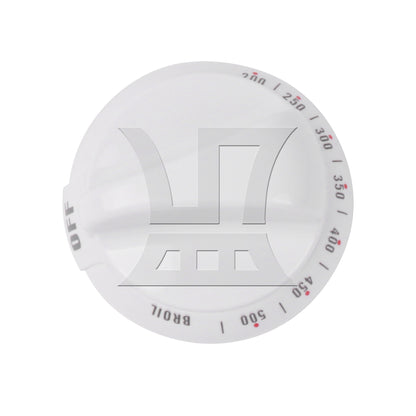 BQLZR White Plastic Oven Thermostat Knob Replacement for WB03K10036 0.25" Inner Dia