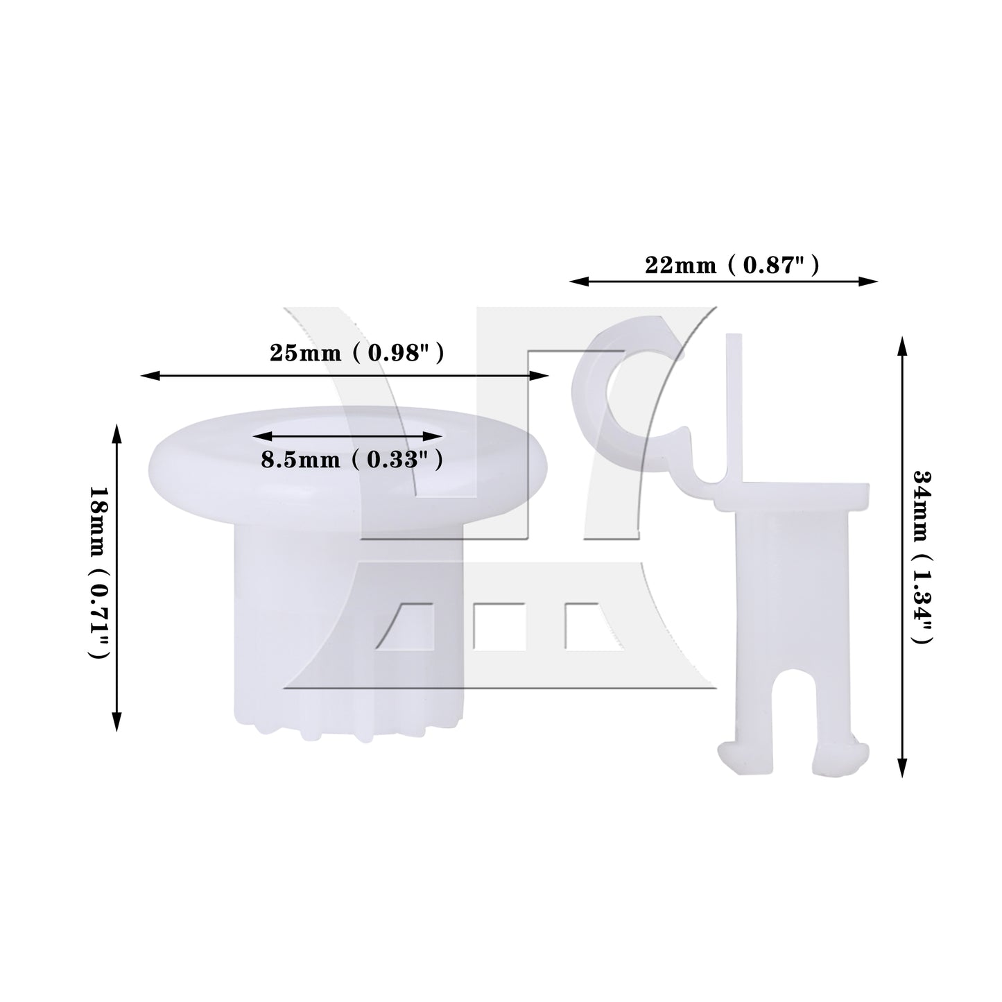 BQLZR 4 Pack 1811003 Dishwasher Rack Roller Stud Assembly Replacement for AP4980629