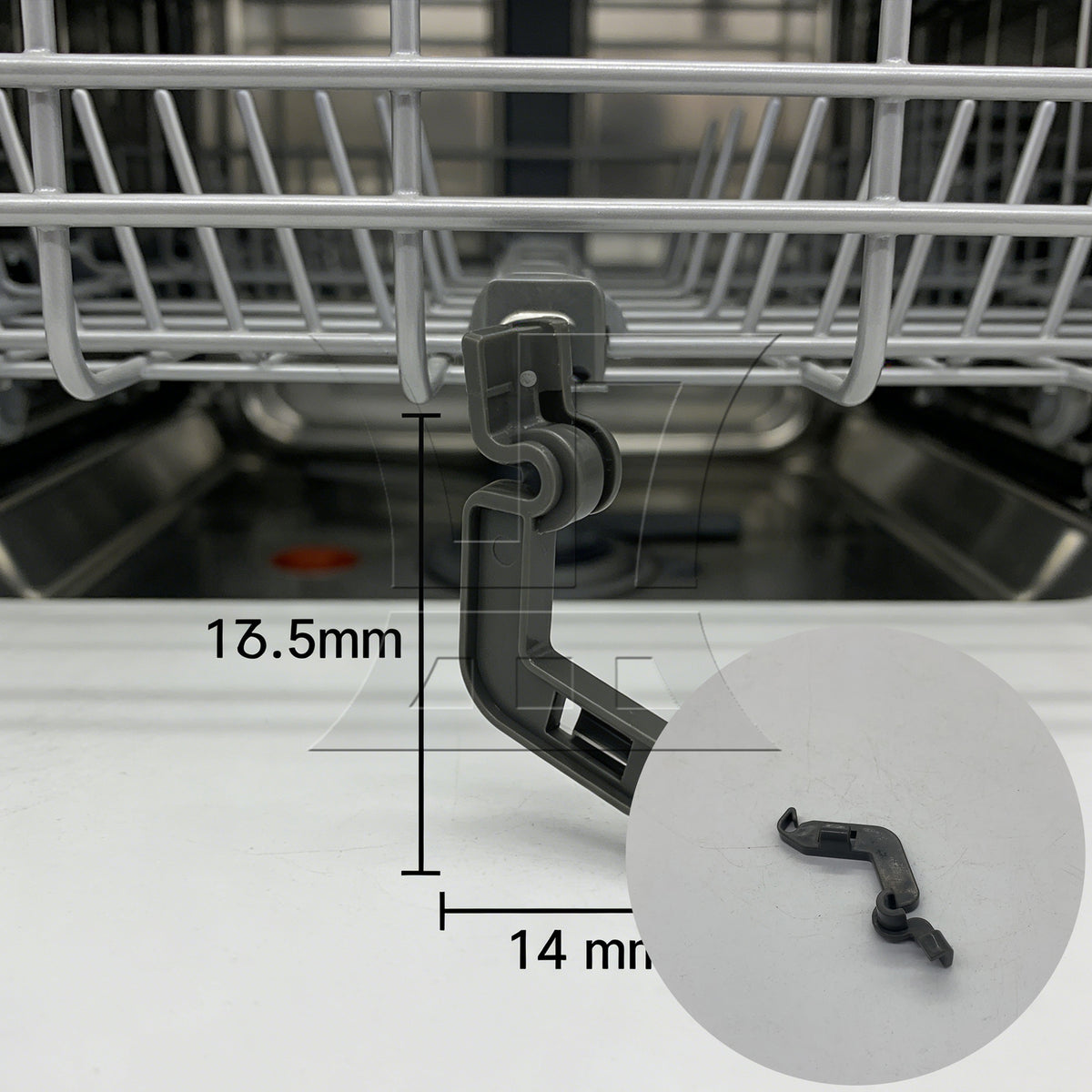 BQLZR 2Pieces Dishwasher Repair Part Tine Pivot Clip Replacement for PS1734891 Grey