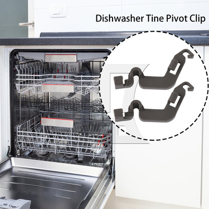 BQLZR 2Pieces Dishwasher Repair Part Tine Pivot Clip Replacement for PS1734891 Grey