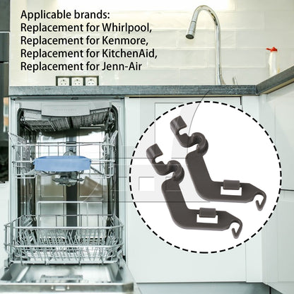 BQLZR 2Pieces Dishwasher Repair Part Tine Pivot Clip Replacement for PS1734891 Grey
