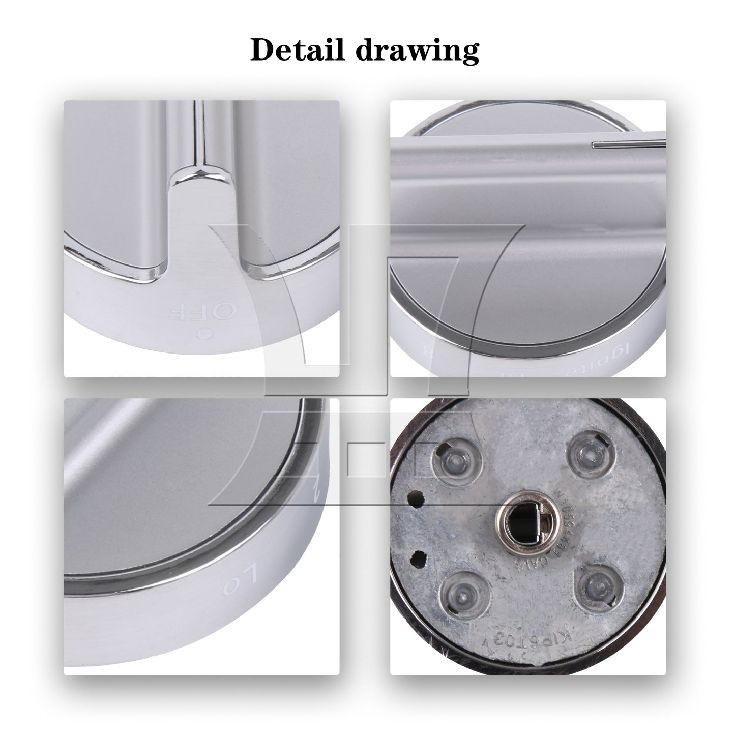 BQLZR Upgraded Burner Oven Knob 4248219 Replacement for AP5958476 0.18 Inch Silver