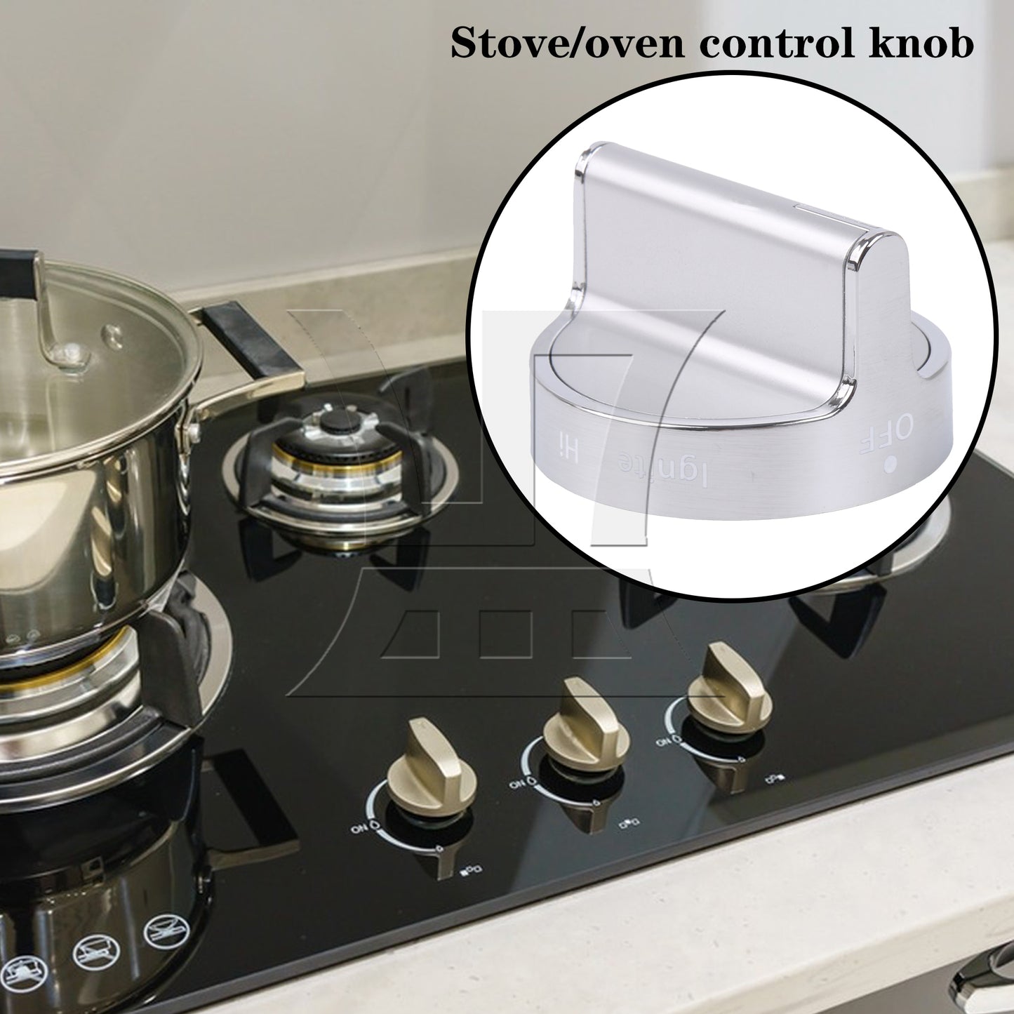 BQLZR Upgraded Burner Oven Knob 4248219 Replacement for AP5958476 0.18 Inch Silver