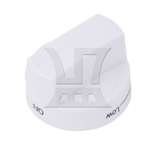 BQLZR White Plastic Burner Control Knob Replacement for AP6019878 0.24 x 0.18 Inch