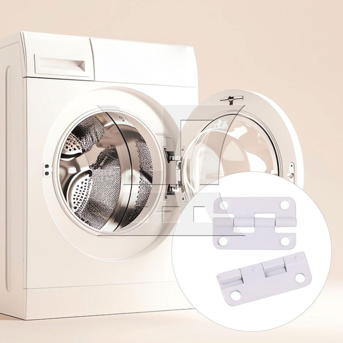 BQLZR 2 Pieces Washer Dryer Door Hinges 134412400 Parts with 1.5 x 0.91 Inch Hole