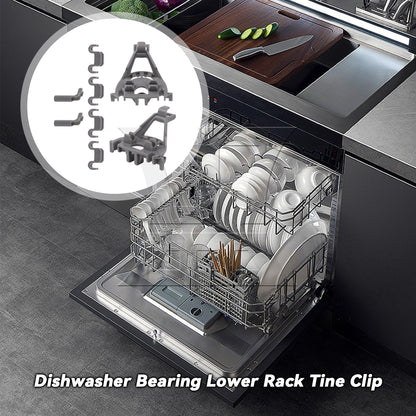 BQLZR Dishwashers Bearing Lower Rack Flip Tine Clip 00420199 DIY Repair Parts Set