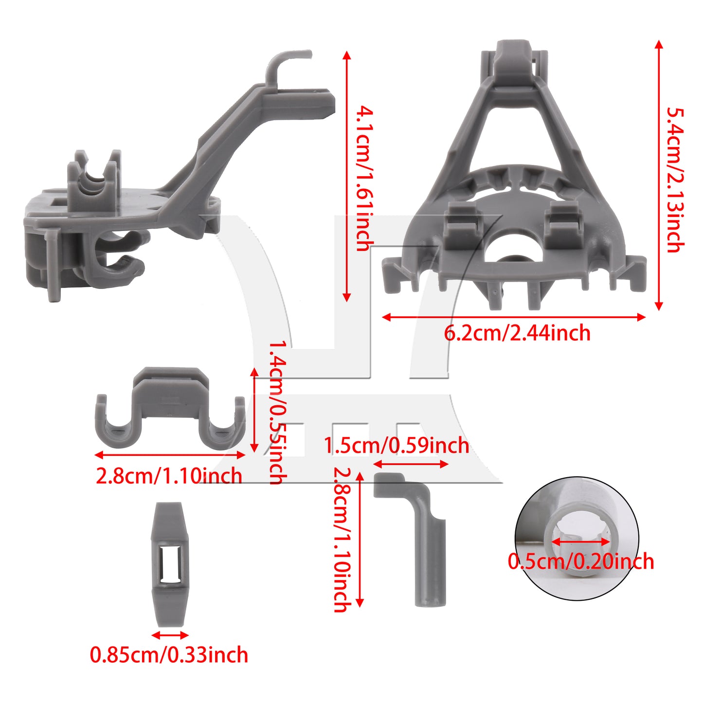 BQLZR Dishwashers Bearing Lower Rack Flip Tine Clip 00420199 DIY Repair Parts Set