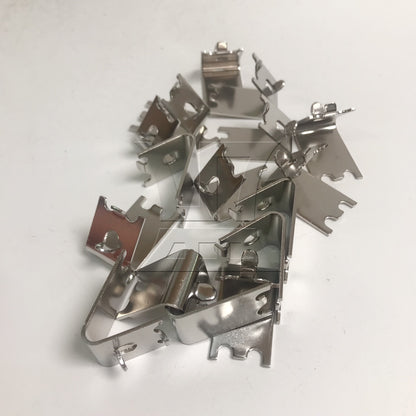 BQLZR 16Pieces 920158 Stainless Steel Freezer Shelf Clip 0.98" Repair Parts Silver