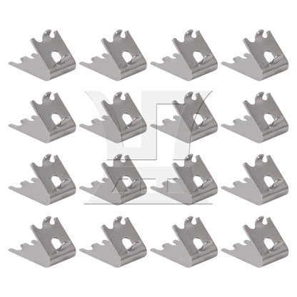 BQLZR 16Pieces 920158 Stainless Steel Freezer Shelf Clip 0.98" Repair Parts Silver