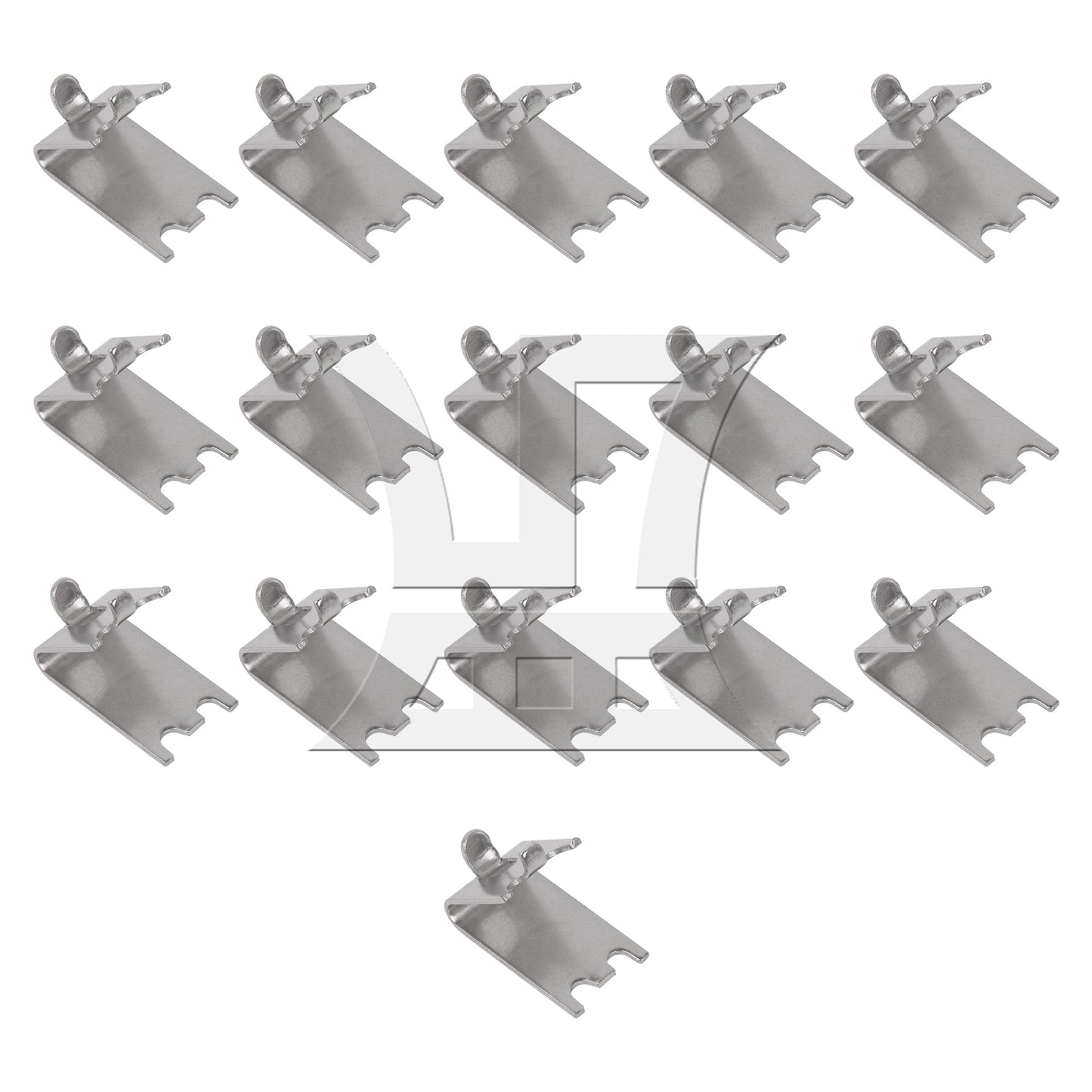 BQLZR 16Pieces 920158 Stainless Steel Freezer Shelf Clip 0.98" Repair Parts Silver