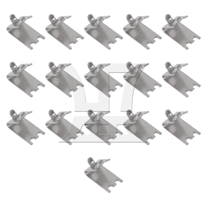 BQLZR 16Pieces 920158 Stainless Steel Freezer Shelf Clip 0.98" Repair Parts Silver