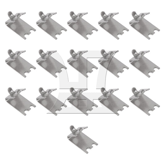 BQLZR 16Pieces 920158 Stainless Steel Freezer Shelf Clip 0.98" Repair Parts Silver