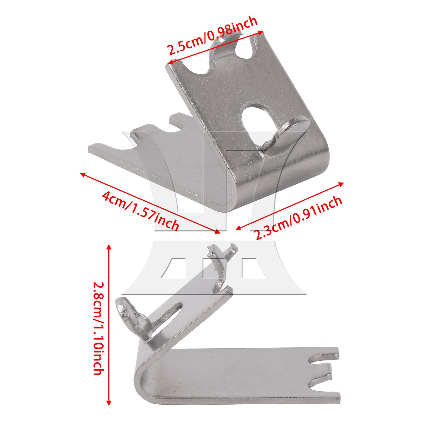 BQLZR 16Pieces 920158 Stainless Steel Freezer Shelf Clip 0.98" Repair Parts Silver