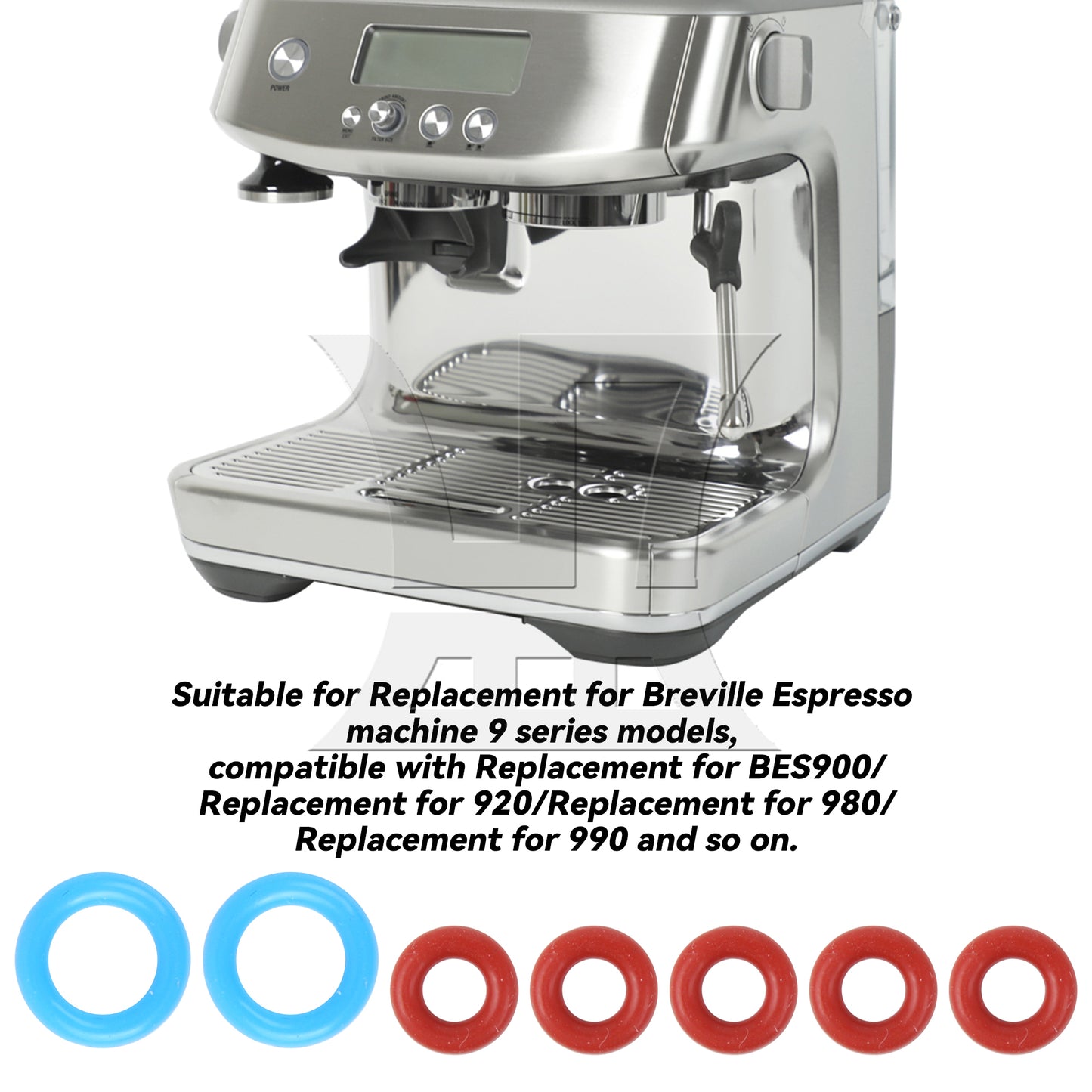 BQLZR 17Pieces Seal Ring Small & Large Set Replacement for BES900 Espresso Machine