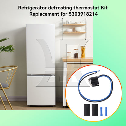 BQLZR Freezer Defrost Thermostat 75303918214 Set Replacement for 25344302400