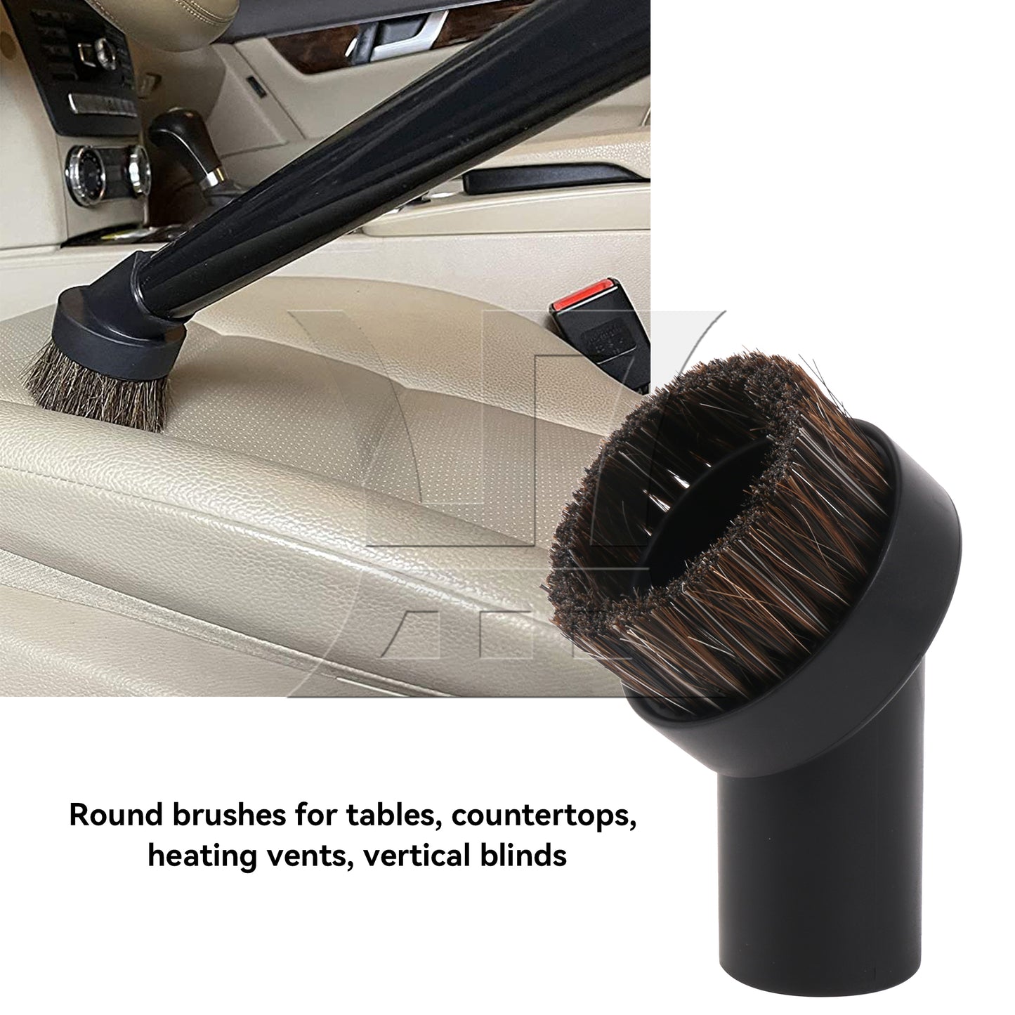 BQLZR 6 Pieces Square Vacuum Brush w/ Adapter 1-1/4" 1-3/8" Replacement for Oreck