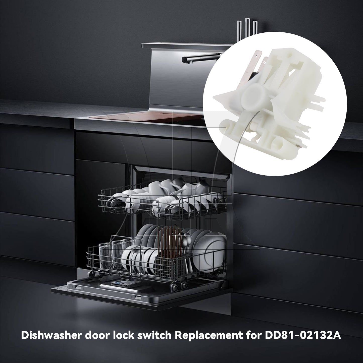 BQLZR Plastic Dishwasher Door Switch Latch Replacement for AP6287051 White