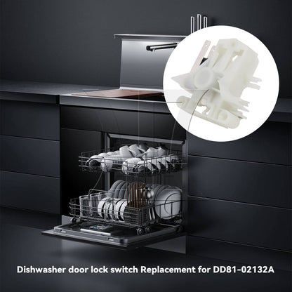 BQLZR Plastic Dishwasher Door Switch Latch Replacement for AP6287051 White