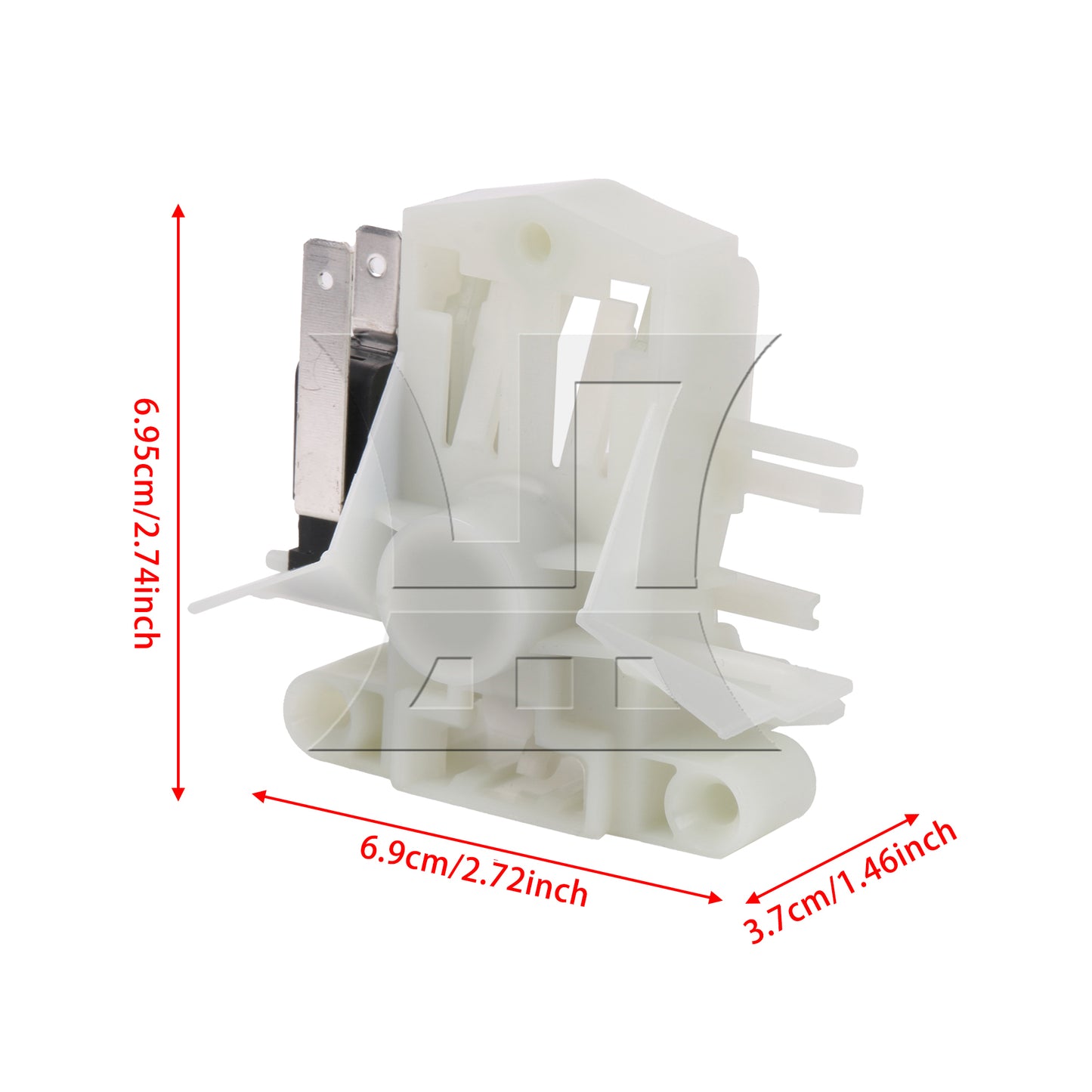 BQLZR Plastic Dishwasher Door Switch Latch Replacement for AP6287051 White