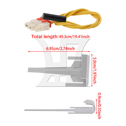BQLZR 4 Pieces Refrigerator Defrost Sensor Replacement for DA32-00006W w/ Drain Clip