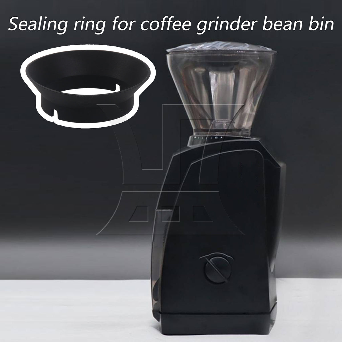 BQLZR 3 Pieces Coffee Grinder Silicone Gaskets Replacement for Encore 2.48" Black