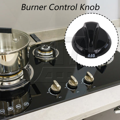 BQLZR Plastic Burner Knob 0.25" Inner Dia Replacement for AP2014849 Black