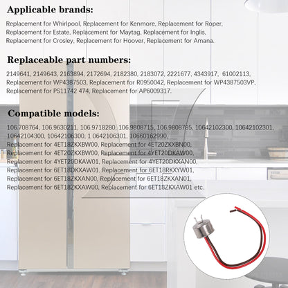 BQLZR Refrigerator Bimetal Defrost Thermostat Replacement for 4387503 Silver