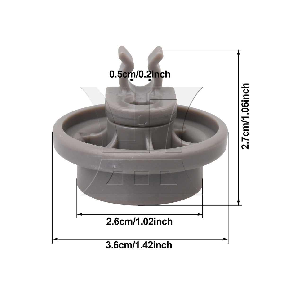 BQLZR 1pc Dishwasher Lower Rack Wheel Applicable To 4581Dd3003B Ap4437752