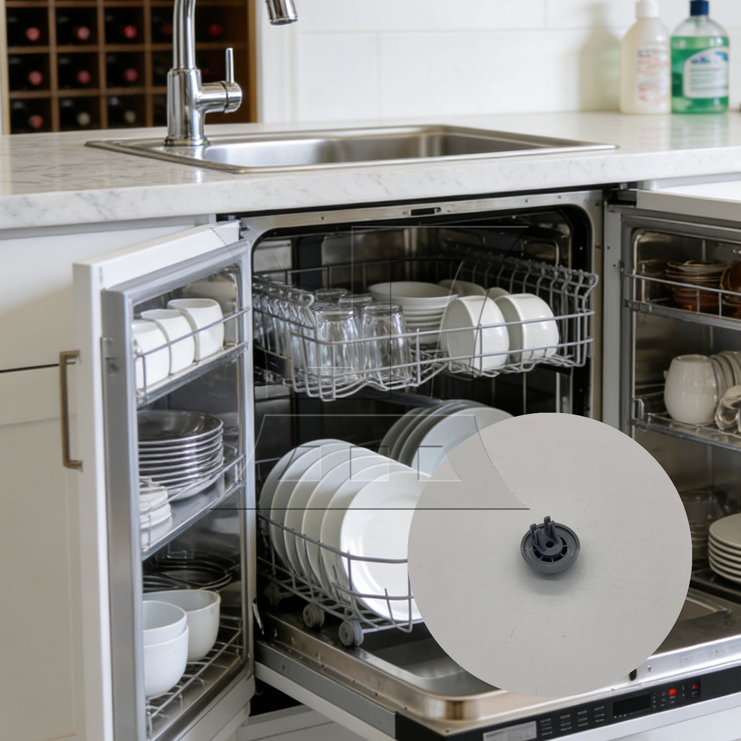 BQLZR 1pc Dishwasher Wheels Lower Upper Rack Roller Applicable To Dd66-00023A 2002711