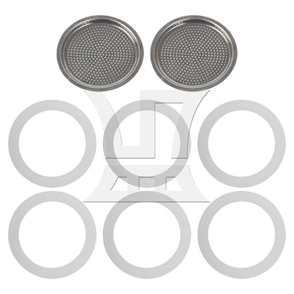 BQLZR 6Pieces Silicone Gasket Seals Replacement for 6 Cups Pot and Filter