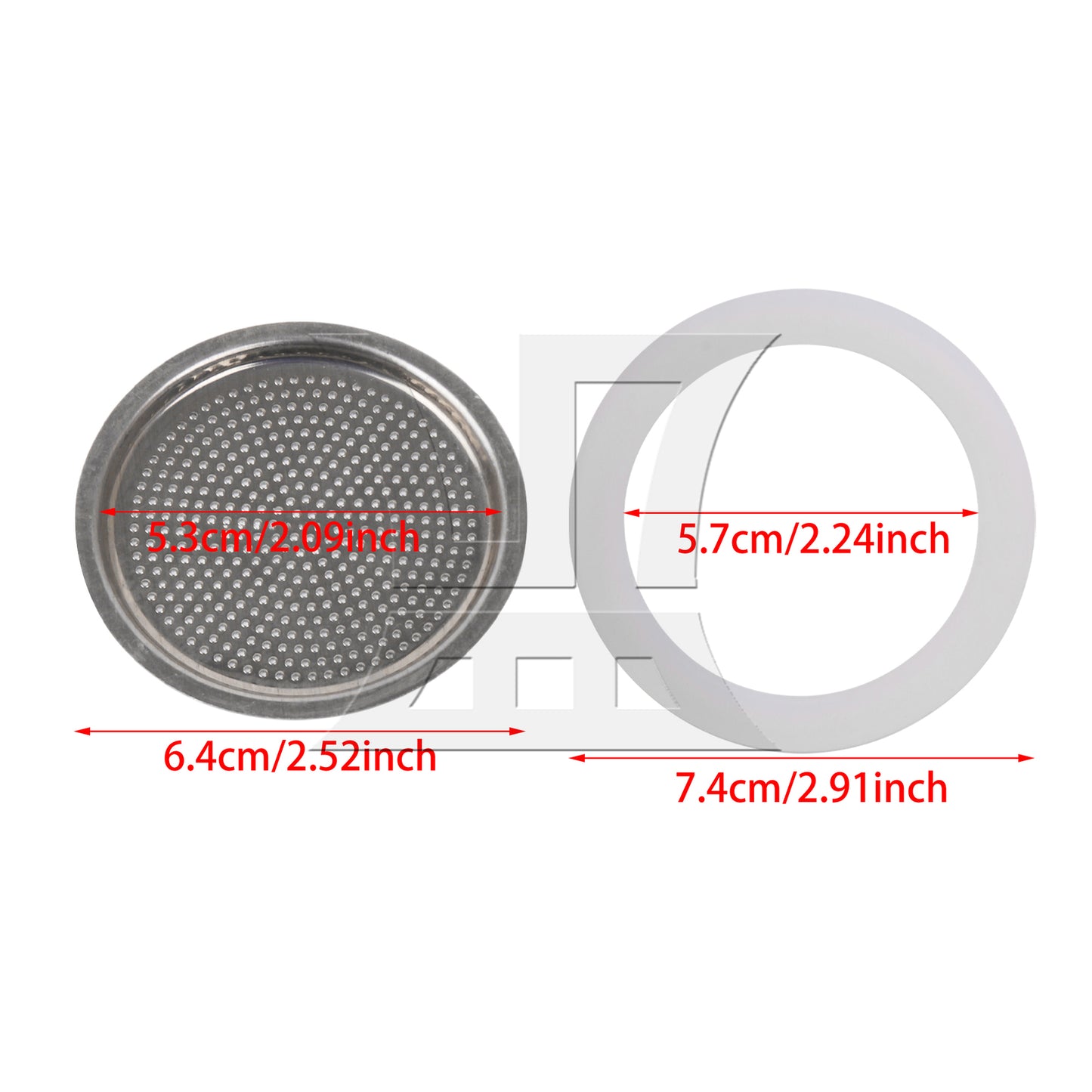 BQLZR 6Pieces Silicone Gasket Seals Replacement for 6 Cups Pot and Filter