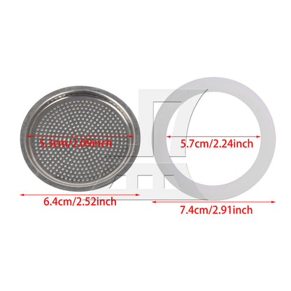 BQLZR 6Pieces Silicone Gasket Seals Replacement for 6 Cups Pot and Filter