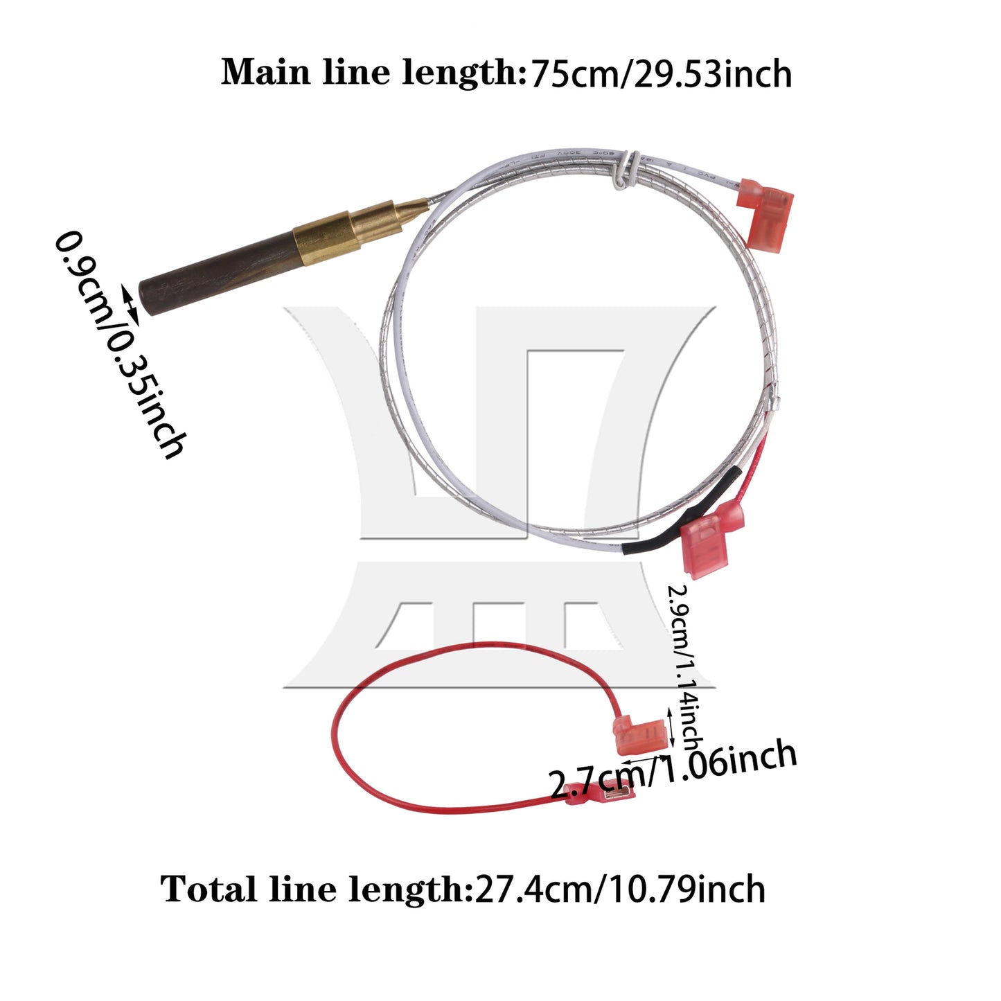 BQLZR 3 Pieces 6911197 Gas Water Heater Thermopile Part Replacement Parts