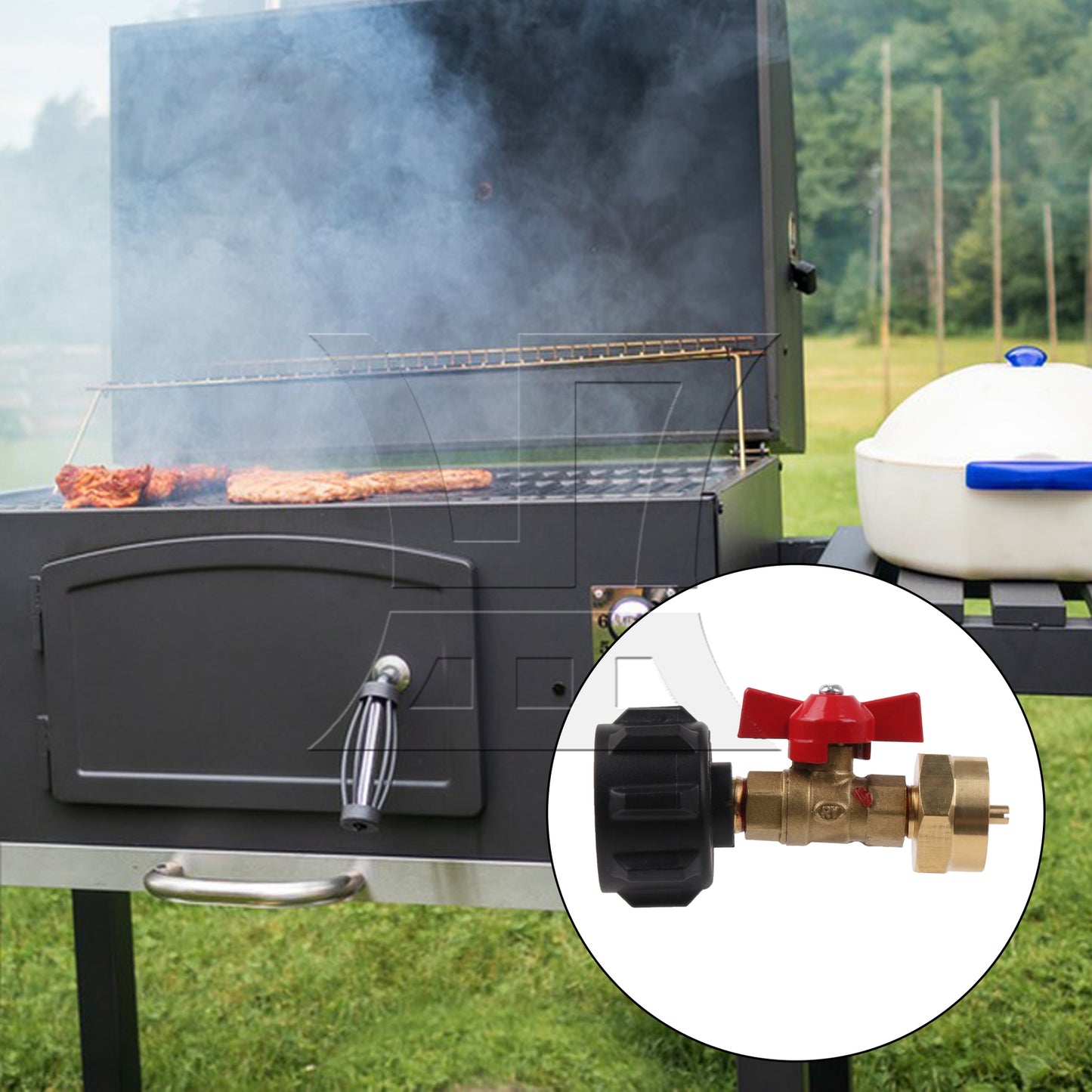 BQLZR Brass Propane Refill Tank Straight Adapter for Portable Barbecues 180 Degree