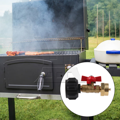 BQLZR Brass Propane Refill Tank Straight Adapter for Portable Barbecues 180 Degree