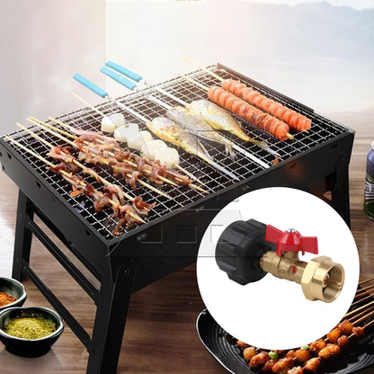 BQLZR Brass Propane Refill Tank Straight Adapter for Portable Barbecues 180 Degree