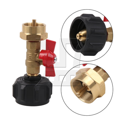 BQLZR Brass Propane Refill Tank Straight Adapter for Portable Barbecues 180 Degree
