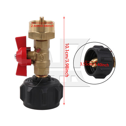 BQLZR Brass Propane Refill Tank Straight Adapter for Portable Barbecues 180 Degree