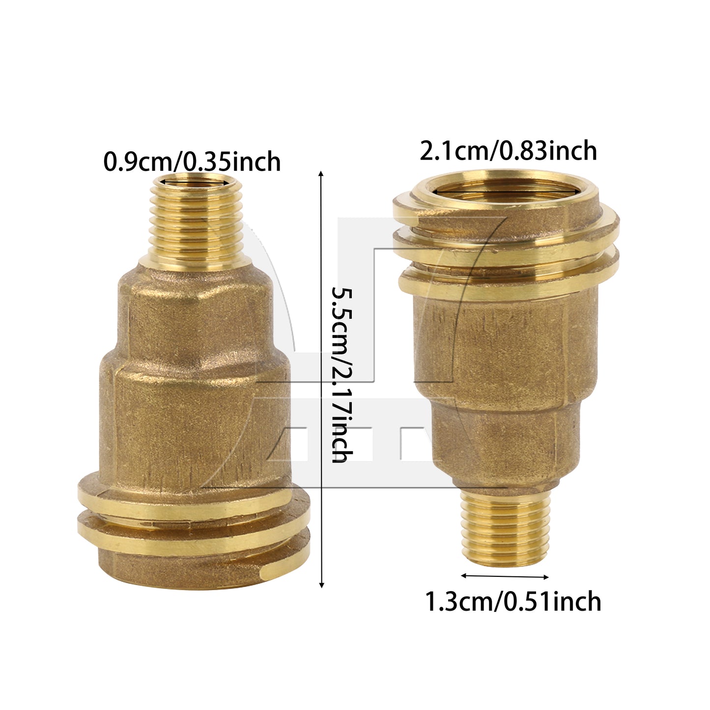 BQLZR Solid Brass Propane Refill Fitting Converter for Desktop Barbecues 1/4inch NPT