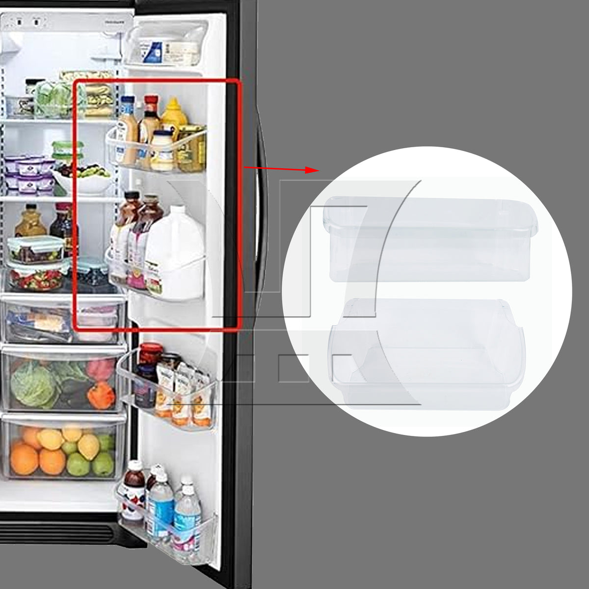 BQLZR 1PC Refrigerator Door Bin Shelf 240324502 Replaces 240324510 240324511 240324513