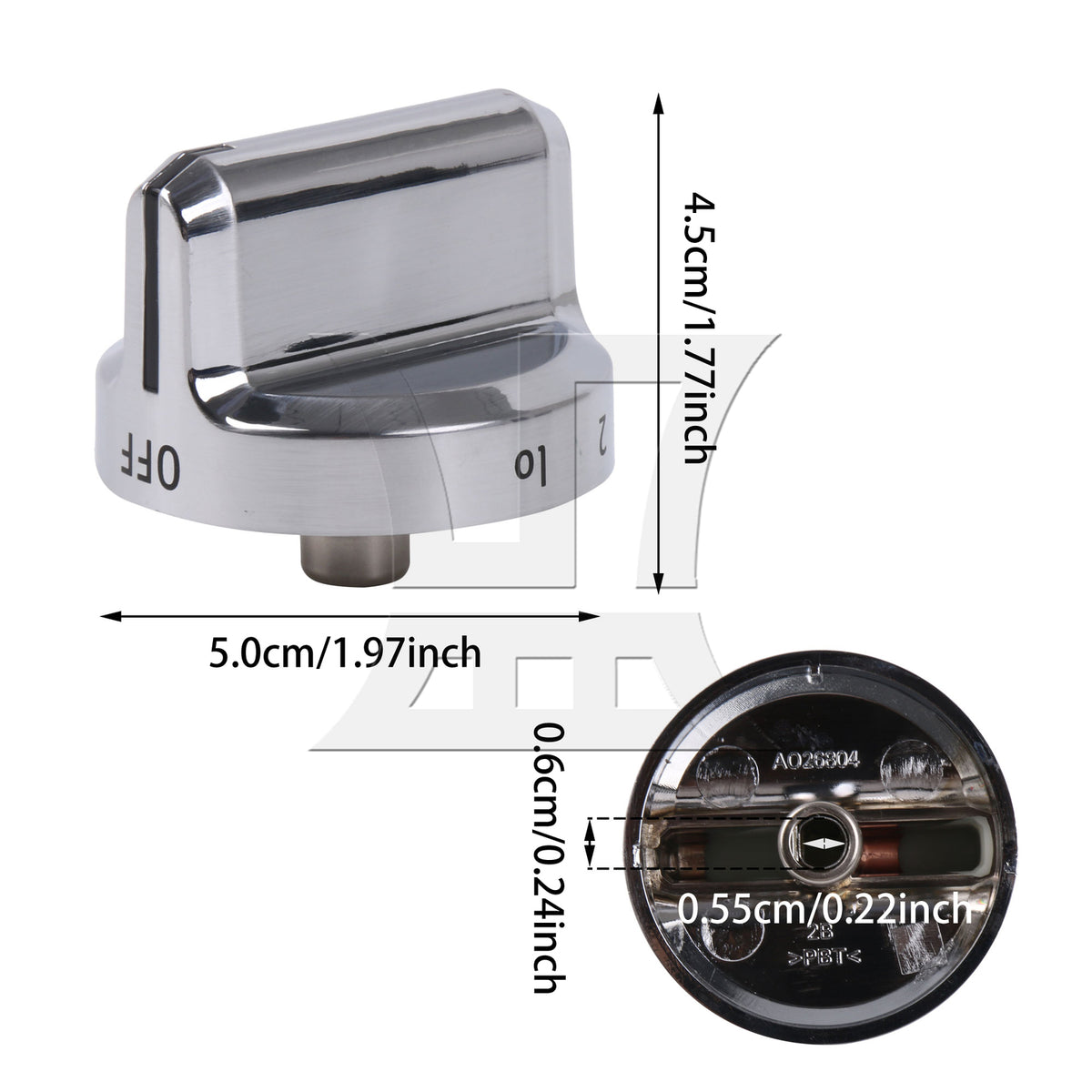 BQLZR 1pc Stoves Control Knob 5304502763 Zinc Alloy Stoves Metal Button