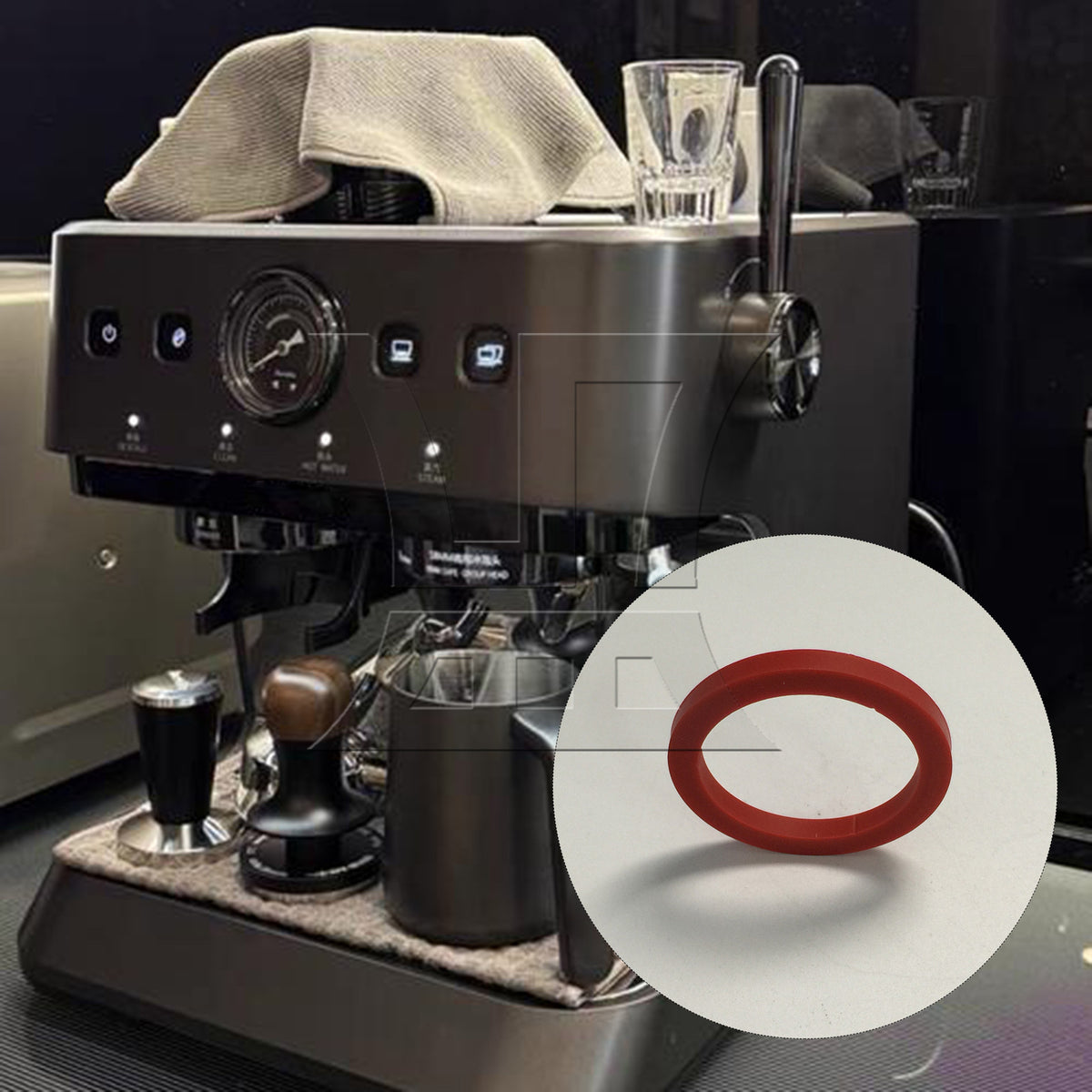BQLZR 1pc Coffee Machine Brewing Gasket Seal Ring Red Coffee Machine Silicone O-Ring Sealing Ring Gasket