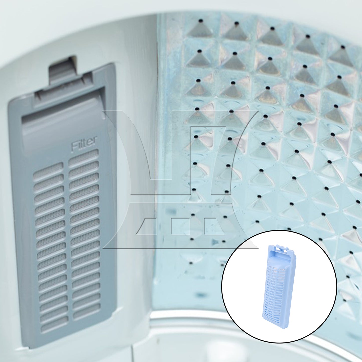 BQLZR 2pcs Plastic Washing Machine Filter H0030810341 for Washing Machine Lint Filter Repair