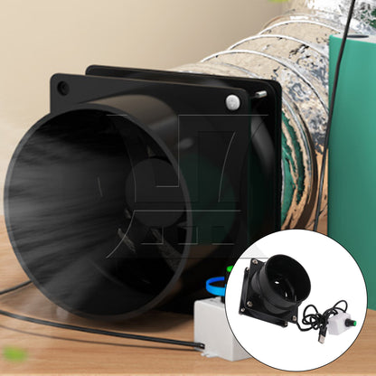 5V Black USB Small Range Hood Fan (Integrated Speed Regulation, Single Network, 8cm Single Air Duct)