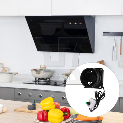5V Black USB Small Range Hood Fan (Integrated Speed Regulation, Single Network, 8cm Single Air Duct)