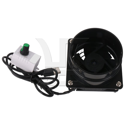 5V Black USB Small Range Hood Fan (Integrated Speed Regulation, Single Network, 8cm Single Air Duct)