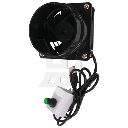 5V Black USB Small Range Hood Fan (Integrated Speed Regulation, Single Network, 8cm Single Air Duct)