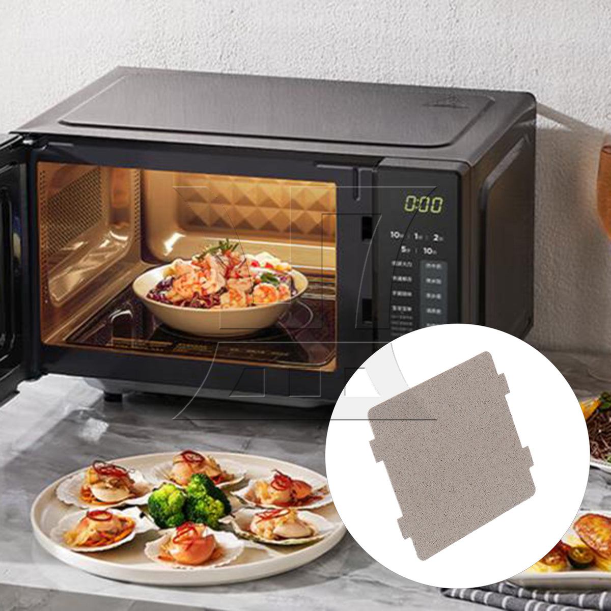 BQLZR 1pc Microwave Heat-Insulated Mica Tablets, Suitable for Diy Repair Of Household Appliances